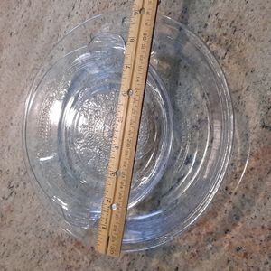 2 vintage fire king pie plates / dishes